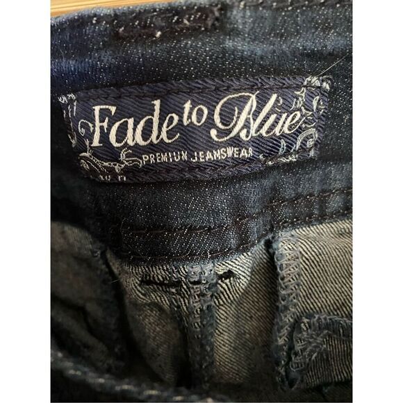 fade to blue vintage NWOT women’s stretch front pleated med wash shorts/6 - Picture 5 of 5